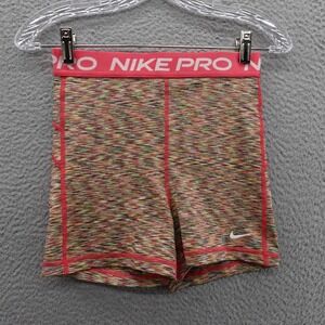 Nike Pro 3 in‎ Space Dye Training Bike Short Small Pink Green Womens NWT